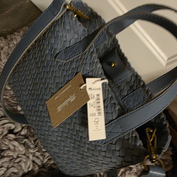 Madewell Small Transport Crossbody:  Woven Leather Edition - Picture 9 of 10